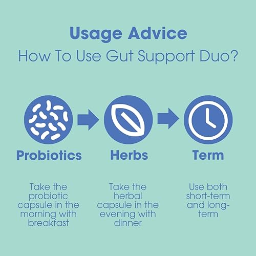 Miniatura 4 de Intoleran Gut Support Duo - Probióticos y mezcla de hierbas para la salud digestiva  Ayuda a aliviar la hinchazón ocasional, gases y molestias*  Sin