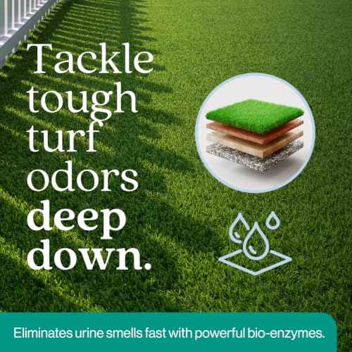 Image of Eco Strong Outdoor Odor Eliminator | Outside Dog Urine Enzyme Cleaner - Powerful Pet, Cat, Animal Scent Deodorizer | Professional Strength for Yard, Turf, Kennels, Patios, Decks (Gallon with Sprayer)