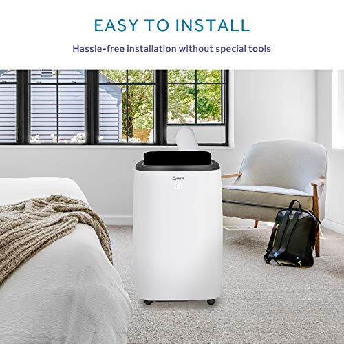 Airo Comfort Portable Air Conditioner 12,000 Btu With Built-In Dehumidifier & Fan Modes, Portable & Quiet Ac Unit For Up To 200 Square Feet, Led Display, Included Installation Kit And Remote Control #TOP4