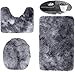 Produktbild Fashionapple Badezimmerteppich Set 3 Teilig  Chenille Badematte, rutschfeste Fußmatte, WC-Abdeckungs-Set, Toilettenvorleger mit Ausschnitt für Stand-WC