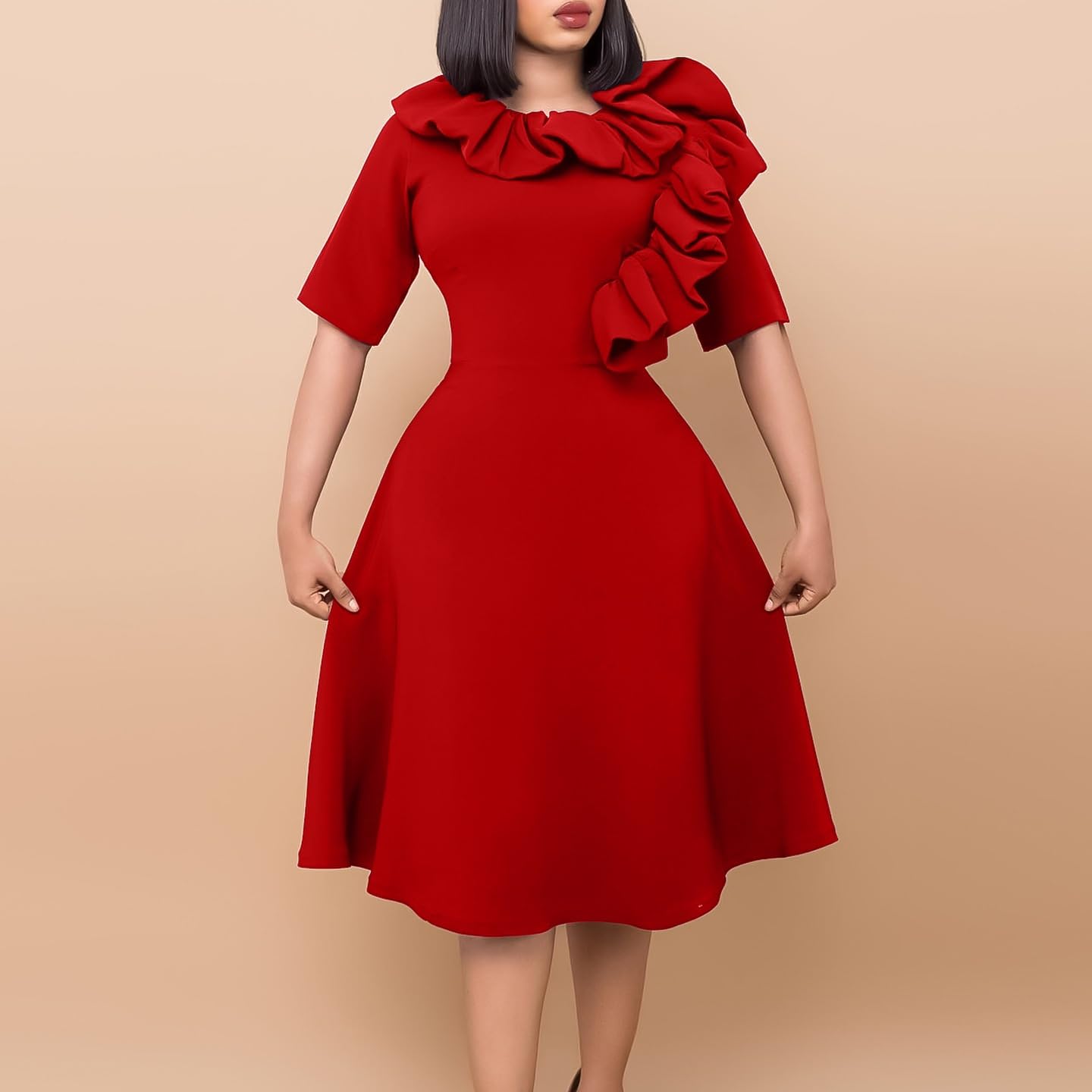 strapless open back dress Vienna Red Pants - US 2