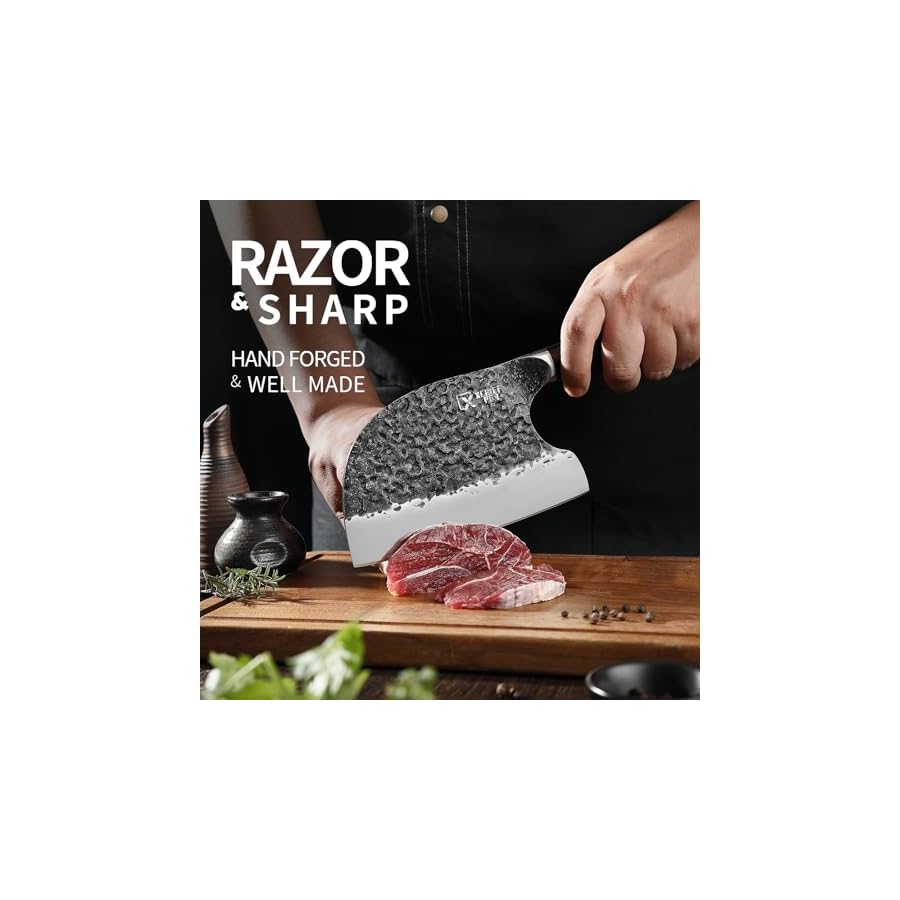 Chef-Knife-Set-Hand-Forged-Meat-Boning-Carving-Cleaver-Butcher-Knife-High-Carbon-Steel-Japan-Nakiri-Santoku-Knife-Set-with-Accessories-for-Kitchen-BBQ-Camping-Knives-Set-with-Bag XCHIEF PRO Chef Knife Set, Hand Forged Meat Boning Carving Cleaver Butcher Knife, High Carbon Steel Japan Nakiri Santoku Knife Set with Accessories for Kitchen, BBQ Camping Knives Set with Bag