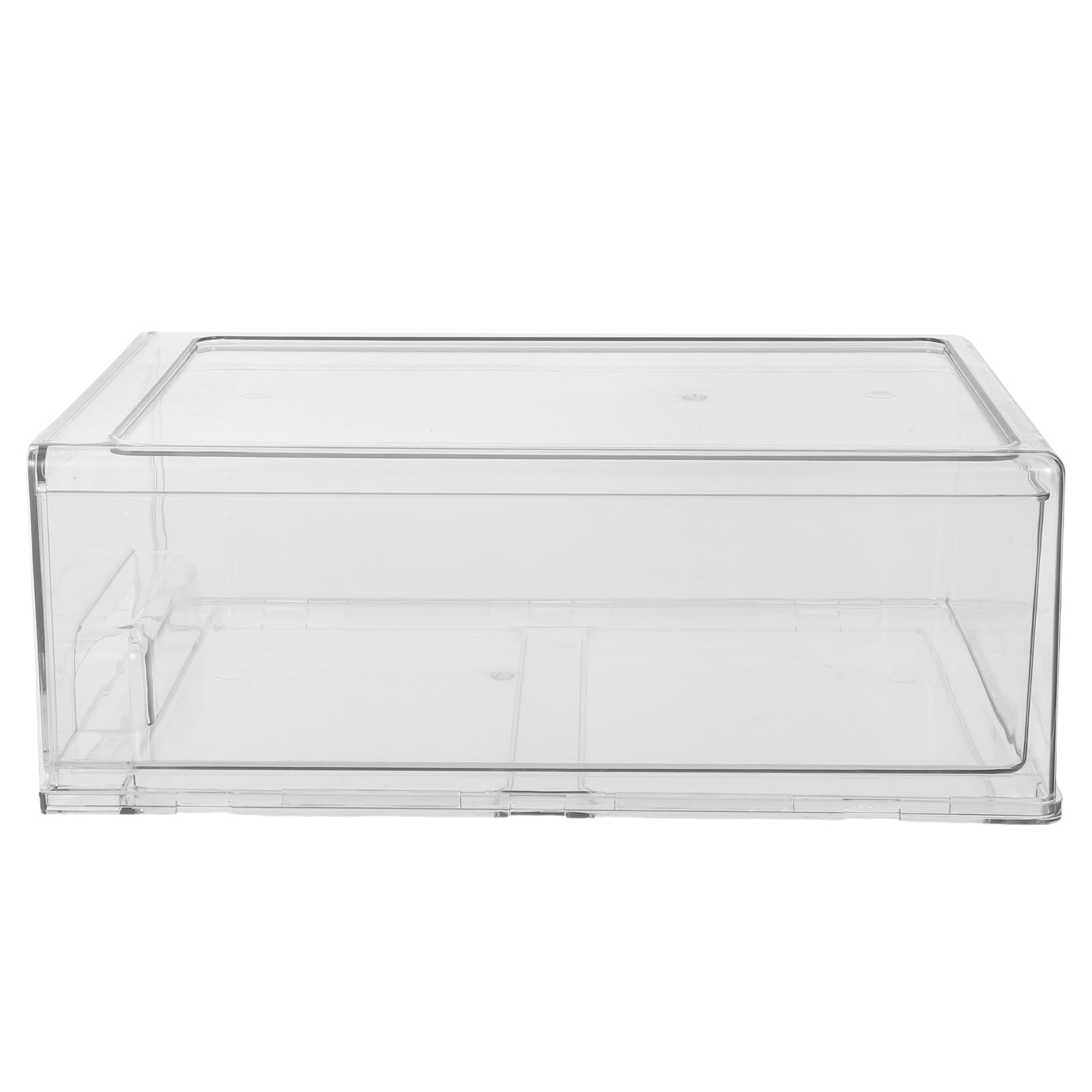 Vaguelly Cajón de almacenamiento apilable, caja de acrílico transparente, organizador de maquillaje, joyas, oficina, papelería, tocador, armario de baño, organización de despensa.