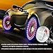 Rdxcv 4 PCS Car Tire Wheel Lights, Colorful Flashing Tire Valve Stem Cap Lights with Motion Sensor, Waterproof Solar Wheel Valve Cap Flash Light for Cars Trucks Motorcycles