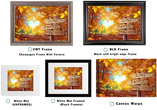 Crossroads Heart Of Autumn Personalized Photo Or Canvas Prints With Couple's Names And Special Date On It,Perfect Present For Anniversary,Wedding,Birthday,Holidays #TOP2