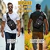Monterra Tactical Shoulder Sling Bag for EDC, Crossbody, Outdoor Sports Gear and Equipment, Travel Daypack, Hiking Backpack. (Black) #4