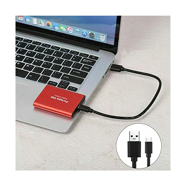 LSJZZ Externe SSD-Festplatte, Tragbarer 1TB / 2 TB Externe Festplatte, USB 3.0 HDD-Speicher-Festkörper-Laufwerk-Staub… – Bild 8