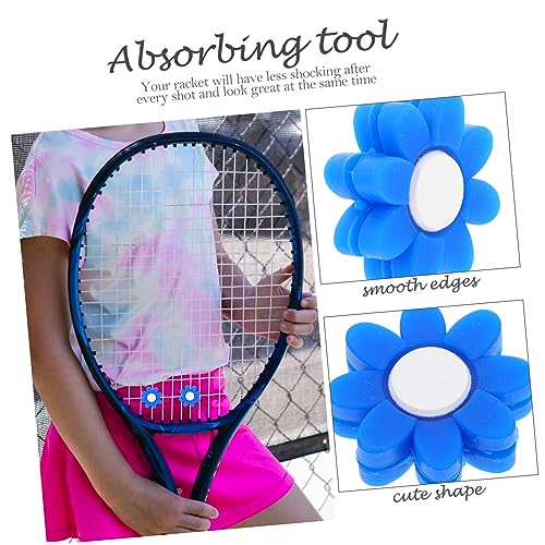 WOONEKY 6 Pçs Amortecedor De Flor Em Forma De Flor Amortecedor De Silicone Amortecedor De Raquete De