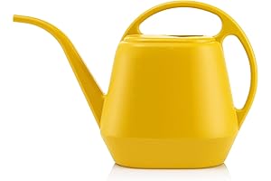 Plastic Watering Can Planter in Sunshiny Yellow for Easy Gardening