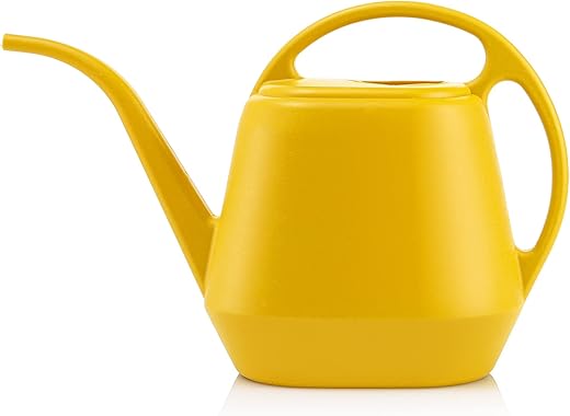 Fasmov Plastic Watering Can, Yellow, 1-Gallon