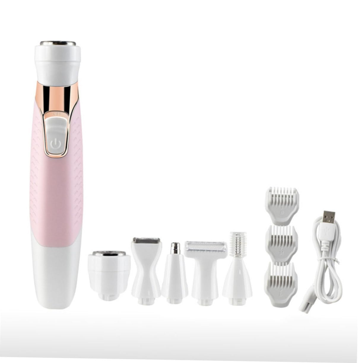 5-in-1 Damen Augenbrauentrimmer, Aufladbarer Haarschneider aus Abs | Abwaschbar, Leichtes Design für Gesichtshaare, 5-in-1 Multifunktion für Frauen und Damen