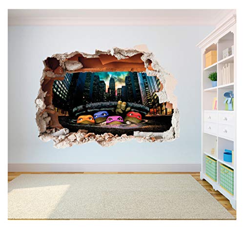 TMNT Sticker mural en vinyle Motif Tortues Ninja 600 x 425 mm