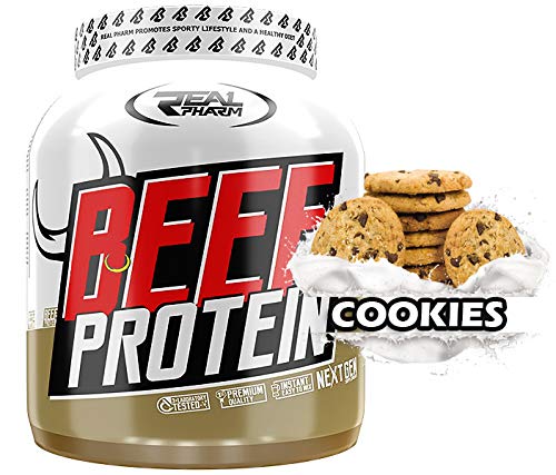 Real Pharm Beef Whey 85% Pakket van 1 x 1800g - Runderproteïnehydrolysaat (Cookies)