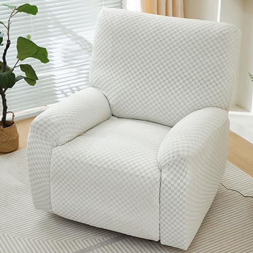 Funda de sillón reclinable elástica OBASDFD protectora gris oscura con bolsillo lateral útil 4