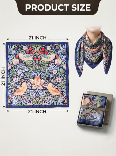 Image of Ravaiyaa - Attitude is everything Women Printed Silk Bandana 21 x 21 Inch Square Headband & Hair Wrap, Soft & Versatile | Fashion Neck Wrap
