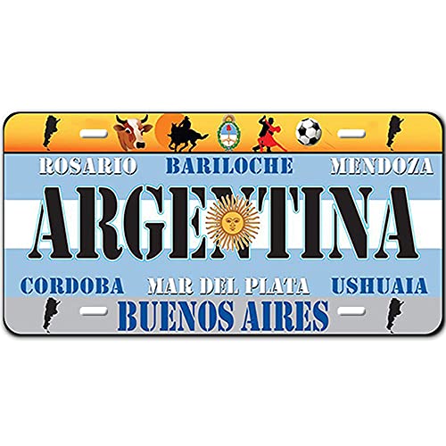 National Flag Metal Tin Sign Vintage Poster Argentina License Plate for Bar Home Restaurant Wall...