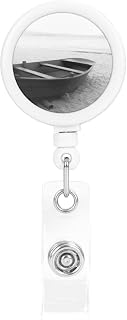Boat by The Sea Print Retractable Badge Holder Nylon Rope Durable Badge Reel Clips Cute Id Badge Clip for Nurse Volunteer Teacher Office