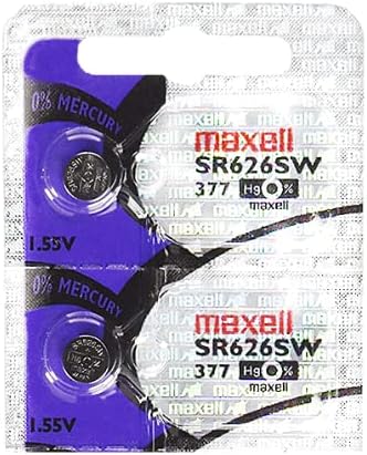 2 baterías MAXELL SR626SW 377 de 155 V de óxido plateado con botón de óxido plateado Maxell original oficial