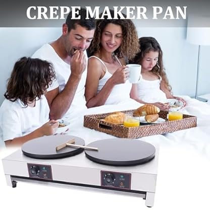 KJHYYPP Station Elektrische Crêpes-Herstellung, Pfannkuchen-Back-Grillmaschine, 2000 W, kommerzieller Antihaft-Crêpes-Maker mit Heizung mit einem – Bild 4