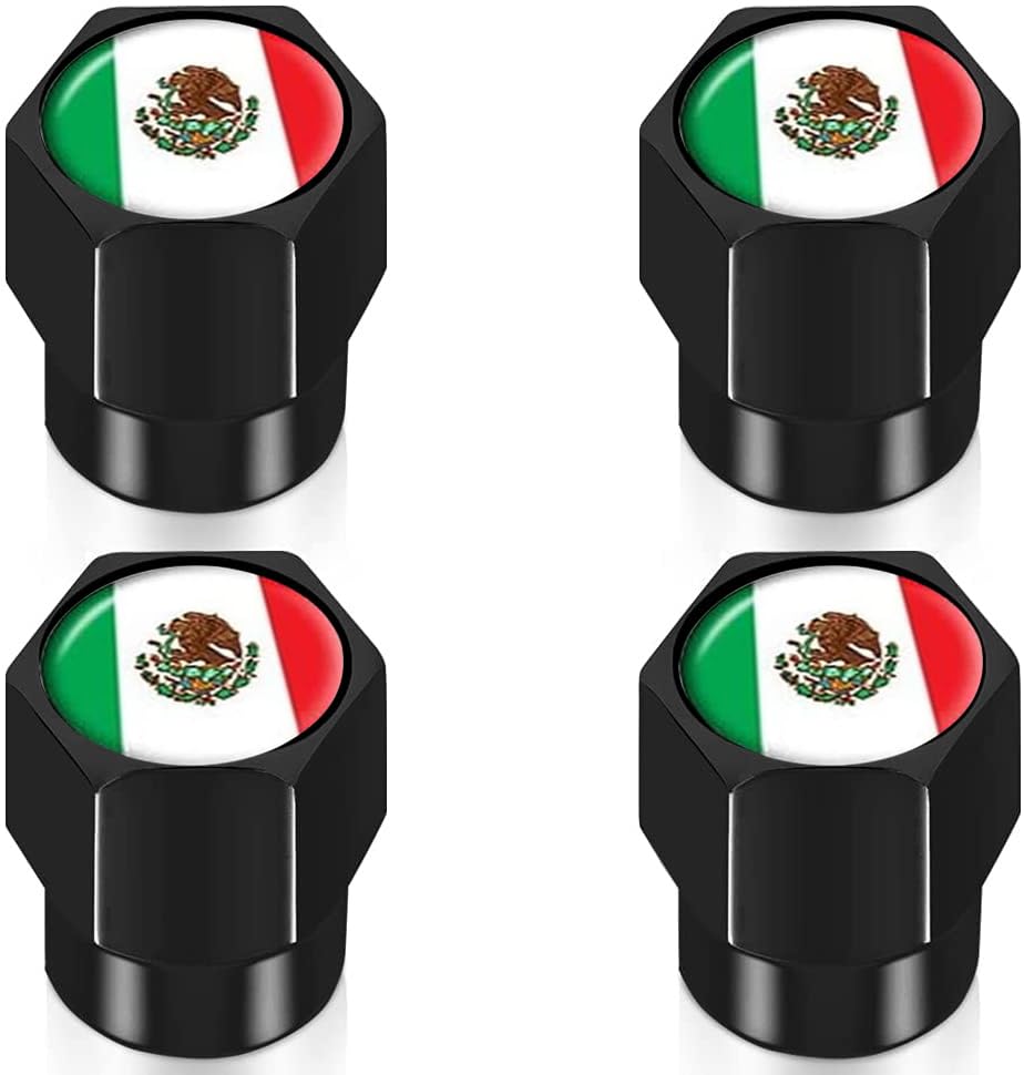 4Pcs Tire Valve Stem Caps Explosion Valve Cover Aluminum Alloy Compatible with Car Truck SUV Mexico Car Accessories