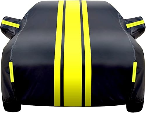 FUNEAER Outdoor Waterproof Breathable Full Car Cover for SsangYong Korando,(1998) with Convenient Side Door Zippers, Protect Your Vehicle with