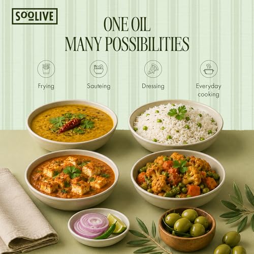 Image of Jivo So-Olive Oil 5L | Blend of Rice Bran & Olive Oil | Ideal for Daily Cooking & Frying