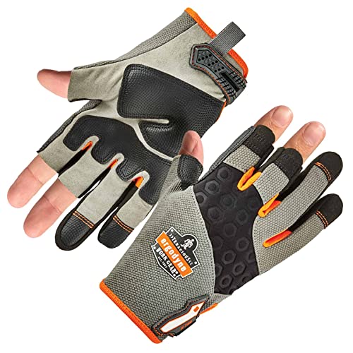 Ergodyne ProFlex 720 Framer Work Glove, High Dexterity, Padded Palm, Small, Gray