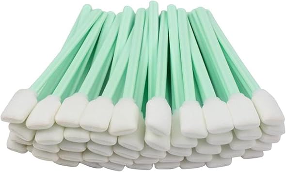 100 Pcs Foam Cleaning Swab Sticks Square Tip Swabs Sponge Stick for Camera,Optical Lens,Optical Equipment,Print head,Inkjet Printer