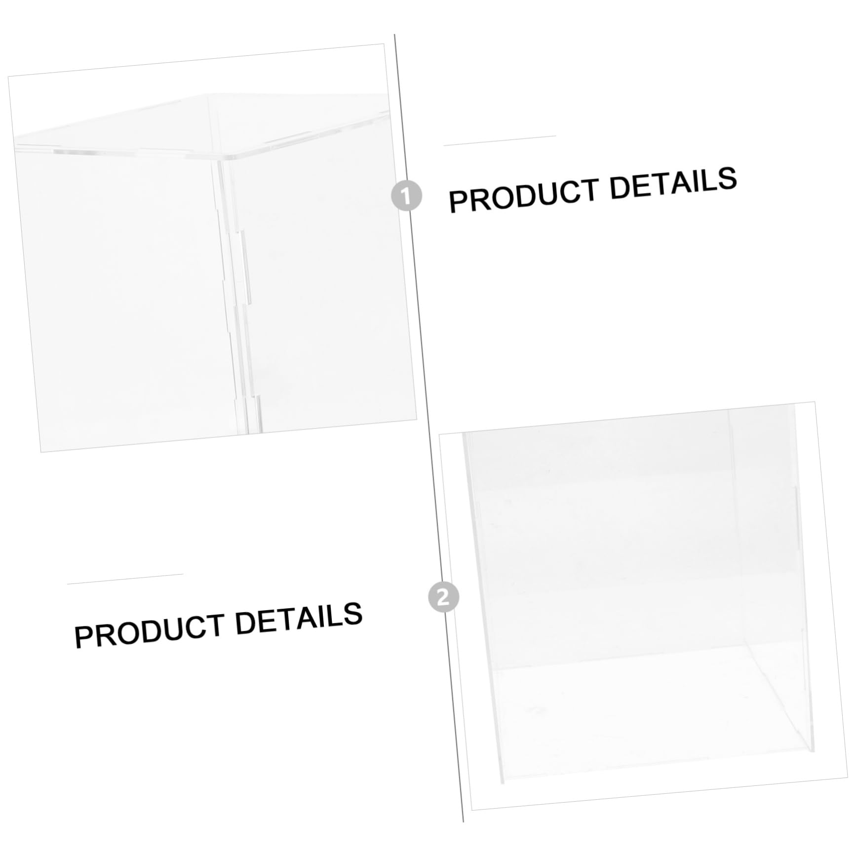 Vitrina Acrílica Transparente para Modelo Tapa, Caja de Exhibición Lisa y Plana, Protección Antipolvo Adecuada para Tiendas y Centros Comerciales