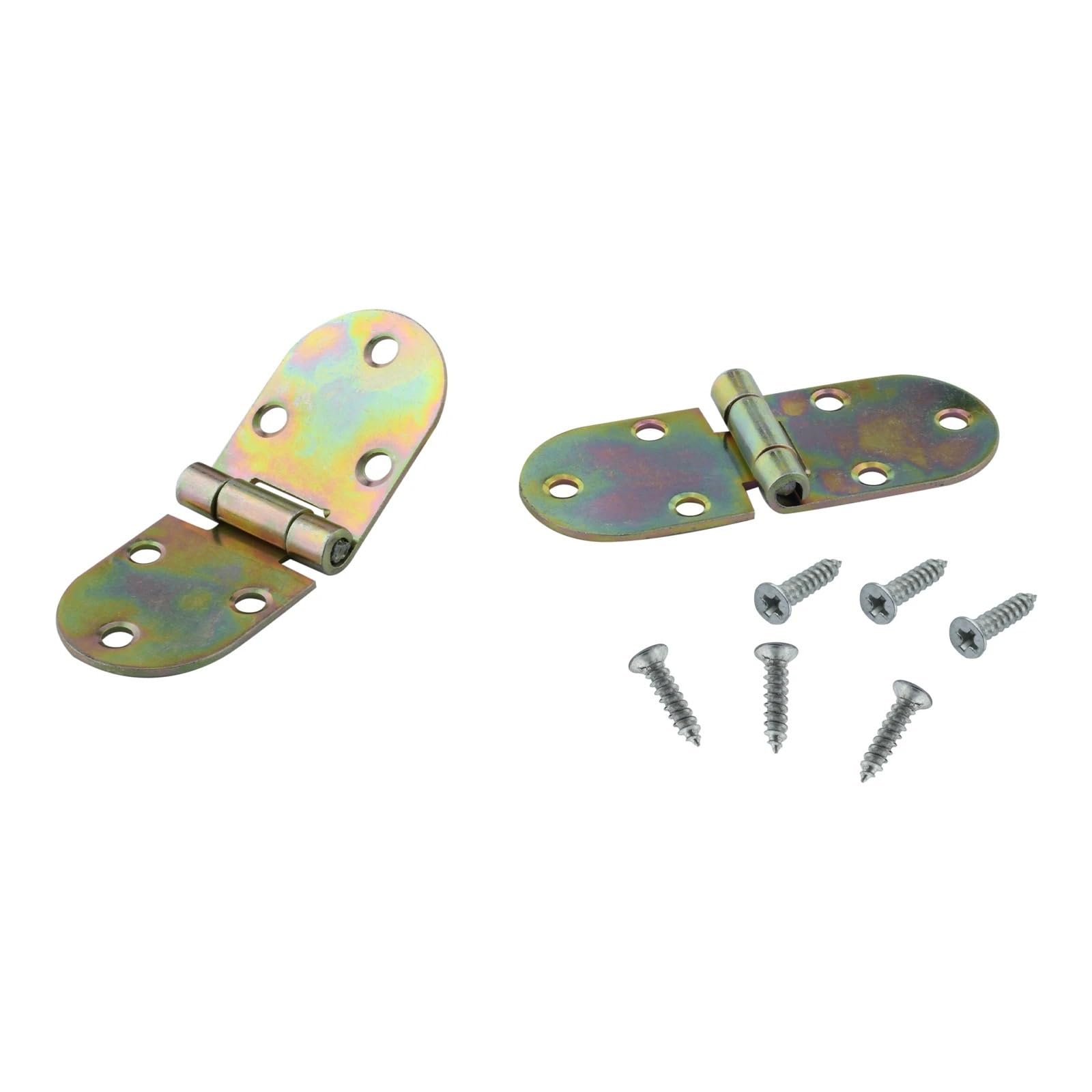 Charnières affleurantes en métal 72x28mm pour meubles et boîtes à bijoux x2
