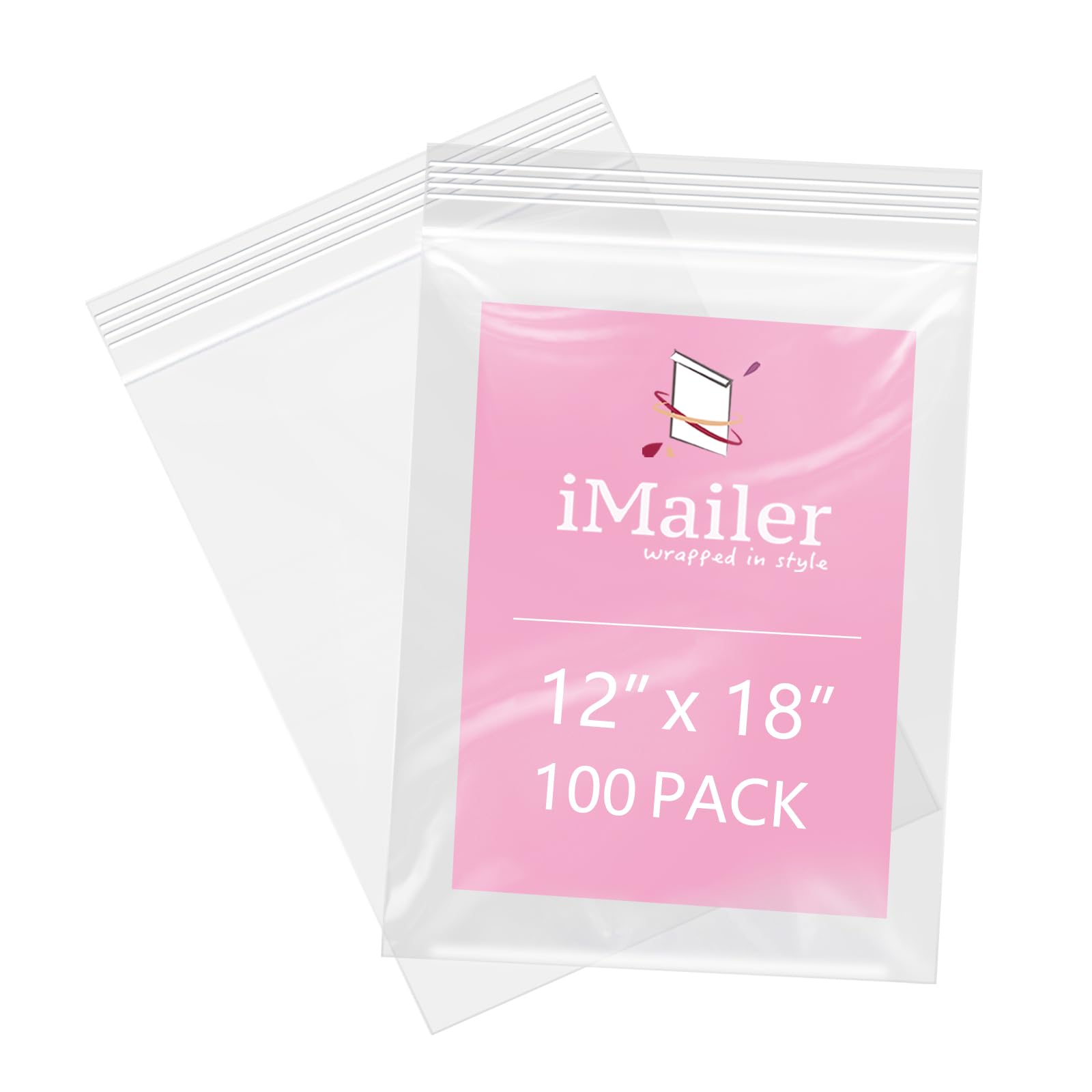 iMailer 12' x 18' Reclosable Zip Poly Bags