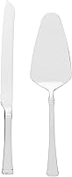 Mikasa Stanton 2-Piece 18/10 Stainless Steel Cake Knife & Pie Server Set - Mirror Finish, Dishwasher Safe Gift Box