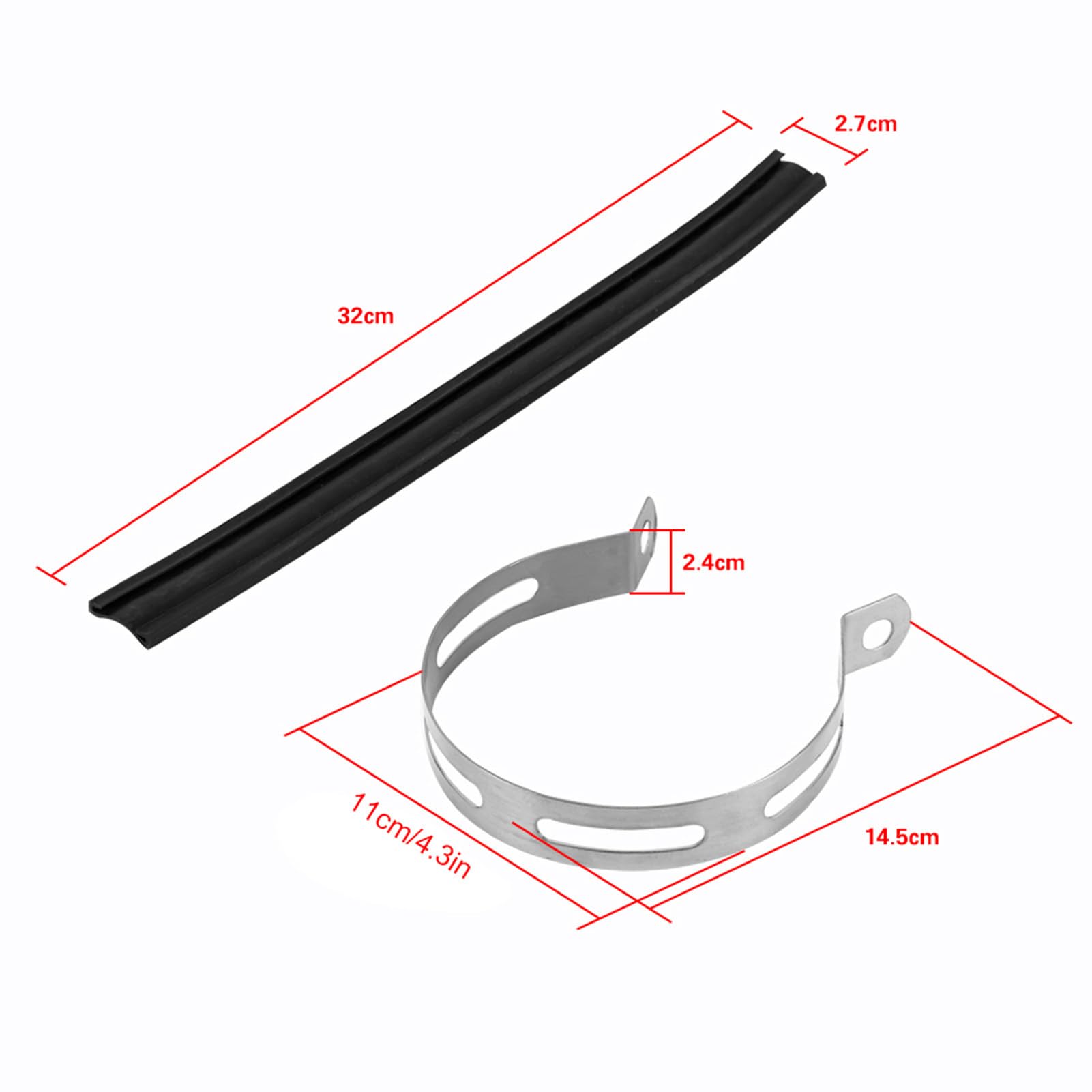 Fydun Supporto Fisso per Anello di bloccaggio Fisso per Tubo di Scarico per Moto