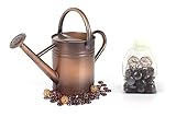 Lechloris 1 Gallon Metal Watering Can for Outdoor Plants, Galvanized Steel Watering Can with...