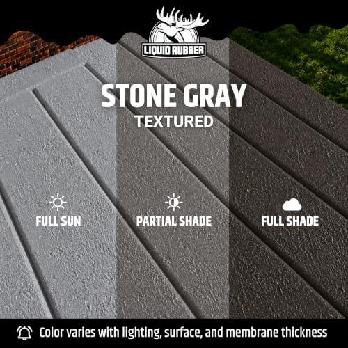 Image of Liquid Rubber Polyurethane Deck Coating - Textured, Stone Grey, 4 Gallon