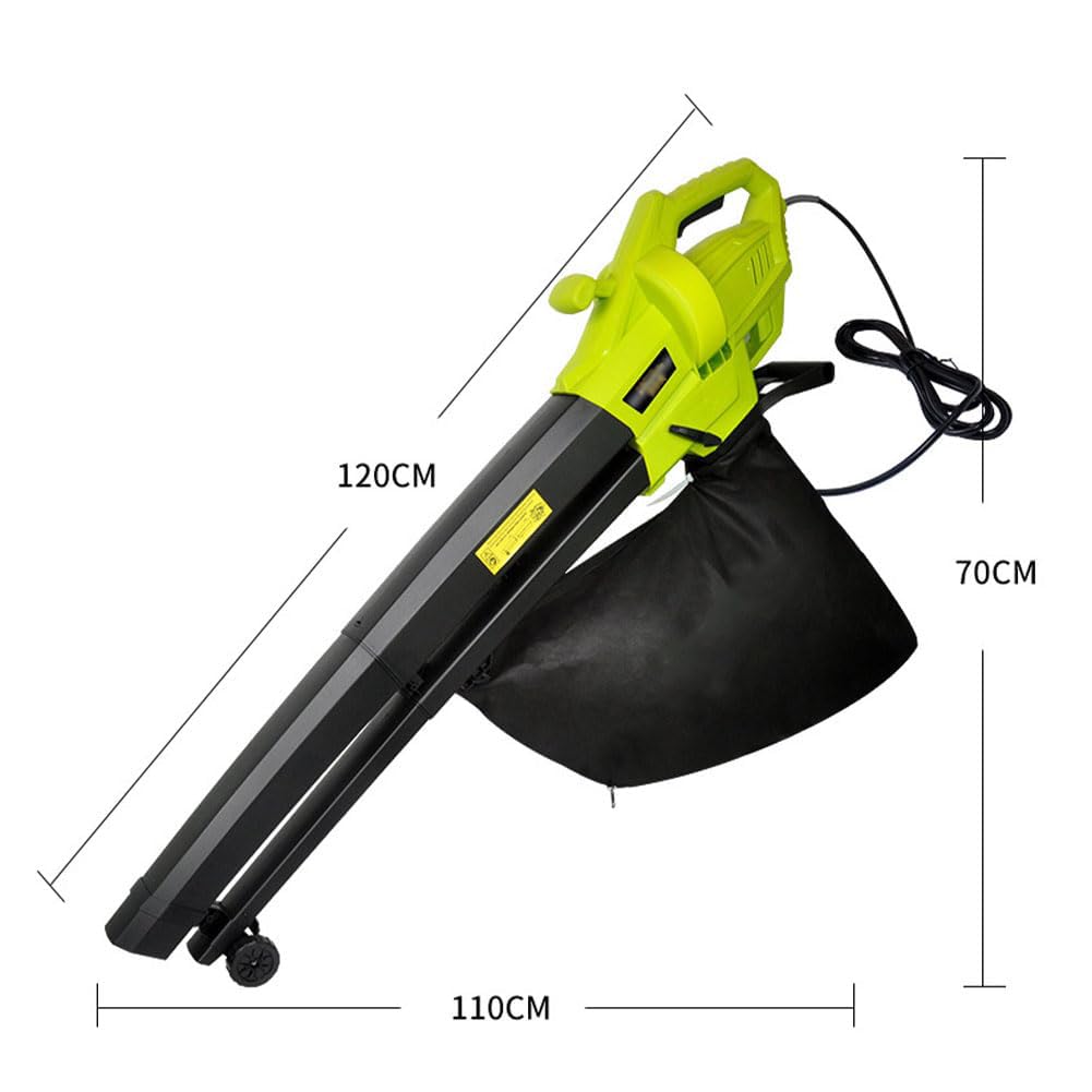 Soffiatore E Trituratore Aspiratore da Giardino 3 in 1, Aspiratore E Trituratore da Giardino 3000 W, con Sacco di Raccolta Foglie da 40 L, velocità del Vento 270 Km/h, per La Cura del Prato