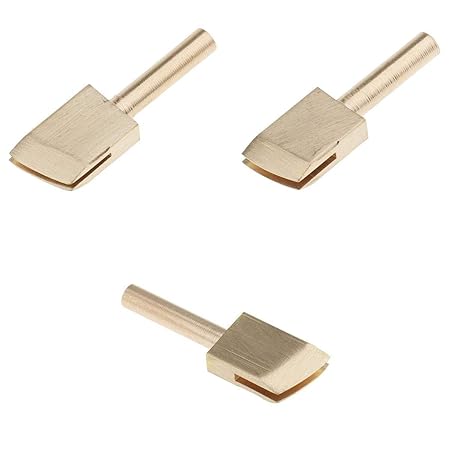 MYADDICTION 3Pieces Brass Leather Edge Sealing Tools Soldering Iron Tip to Burn Edge Decorate Crafts | Leathercrafts | Leathercraft Tools | Other Leather Tools