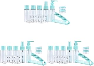 LALAFINA 36 peças de pente de dormitório de viagem acessórios de plástico cosméticos recarregáveis recipientes de loção líquidos tamanho externo creme xampu viagem vazio para garrafas e suportes de garrafa