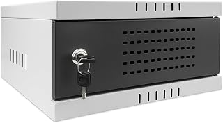 Network 2U Metal Wall Mount Security Cabinet with Lock for CCTV/DVR/NVR, Network Rack, 37D x 33W x 15H cm