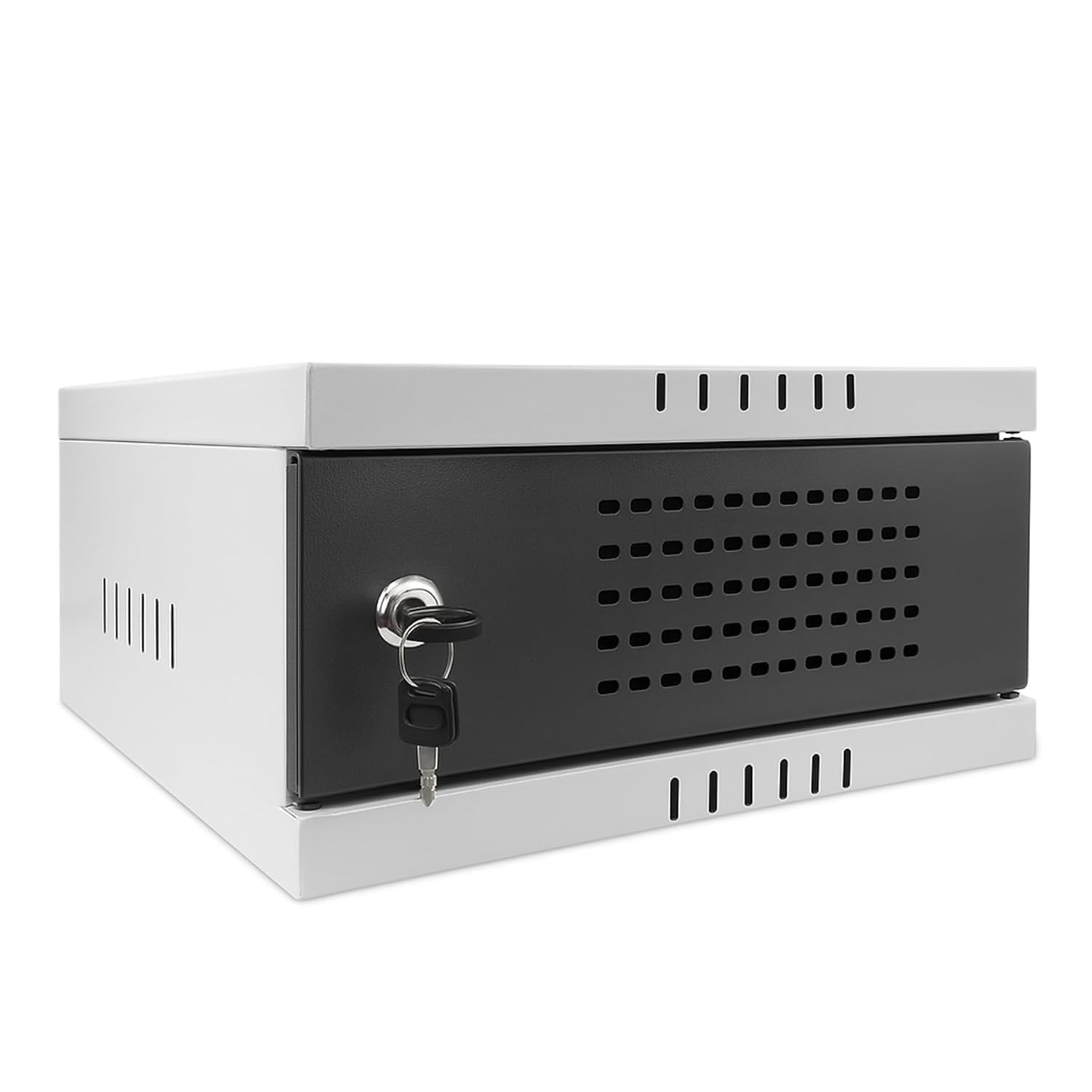 Network 2U Metal Wall Mount Security Cabinet with Lock for CCTV/DVR/NVR, Network Rack, 37D x 33W x 15H cm