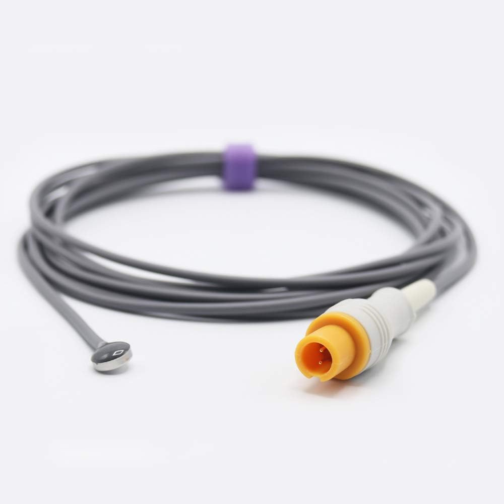 Mindray - Sonda reutilizable compatible con temperatura de superficie de la piel para adultos - 0011-30-37393 3m de longitud 2pin conector adulto aprobado por CE/FDA (sensor de piel)