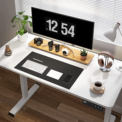 Flexispot En1 Large Stand Up Desk 55 Inches Whole-Piece Desk Computer Workstation Ergonomic Memory Controller Height Adjustable Standing Desk (White Frame + 55" White Top, 2 Packages) #TOP1