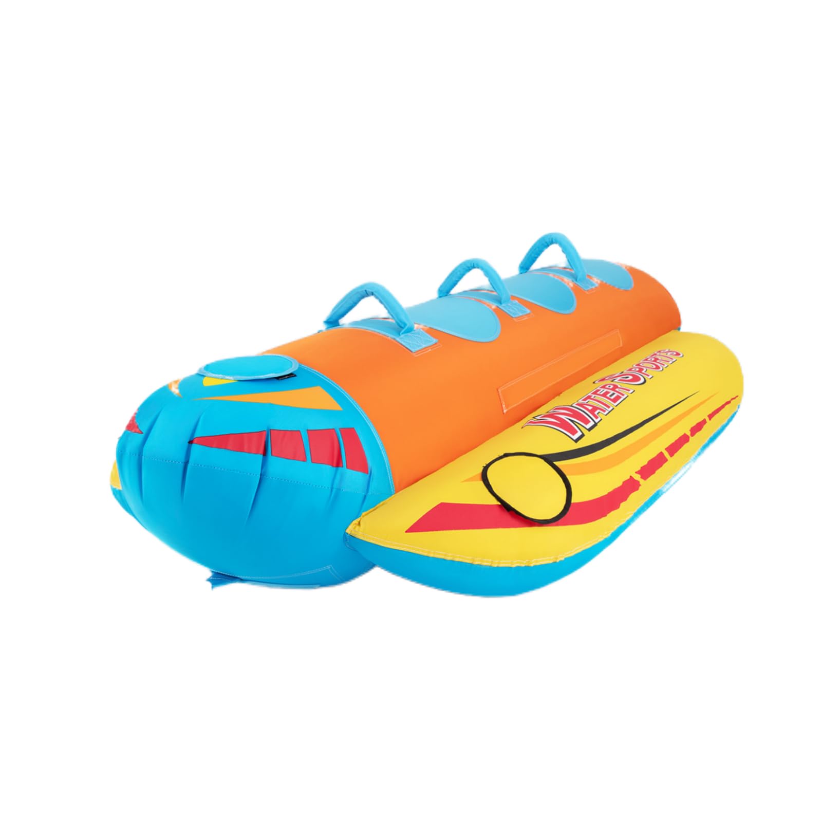 GYMAX Tubo Trainabile per Navigazione, Banana Gonfiabile Trainabile con Copertura in Nylon Completo, Tubo Trainabile per Attività Ricreative Acquatiche per Giovani e Adulti, Portata 231 kg