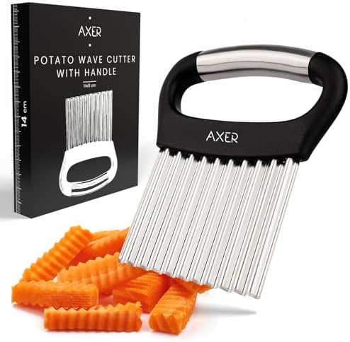 Axer Coupe Pomme de Terre Ondulée à Main - Couteau Ondulé pour Lé...