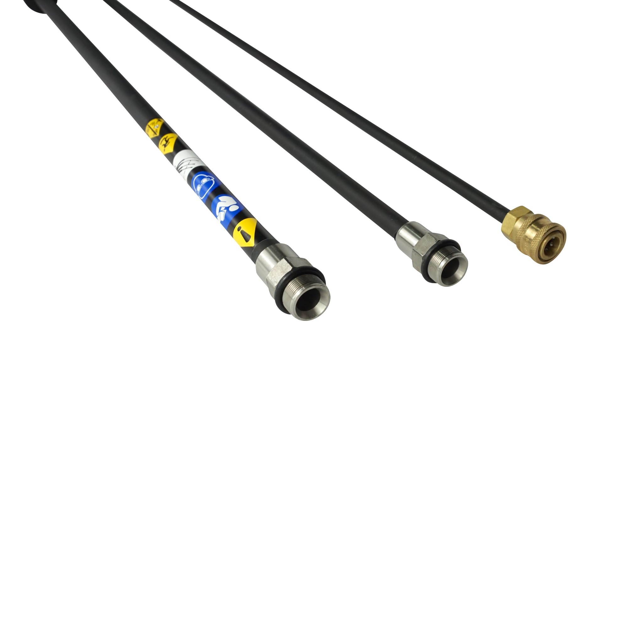 Profi Teleskoplanze | für Kärcher Kränzle Hochdruckreiniger | bis 220 bar | inkl. Hochdruckpistole und Düse | M22x1,5 AG x Schnellkupplung 1/4" | Strahlrohr Lanze