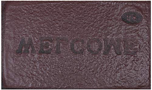 Kuber Industries Printed Welcome Door Mat|Strong PVC Material & Solid Print|Anti Skid & Water Proof|Size 58 X 38 (Brown), Large Rectangle 4 51bZacMchDL