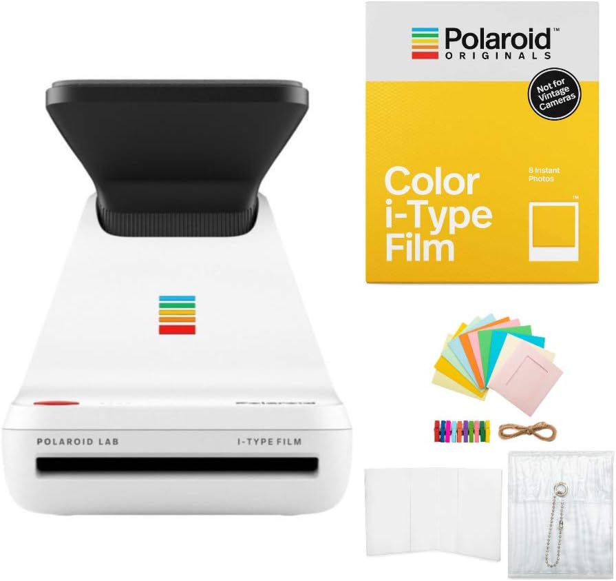 Polaroid Originals Originals Instant Lab (White) with i-Type Color Film Bundle (3 Items) Polaroid Originals Originals Instant Lab (White) with i-Type Color Film Bundle (3 Items)