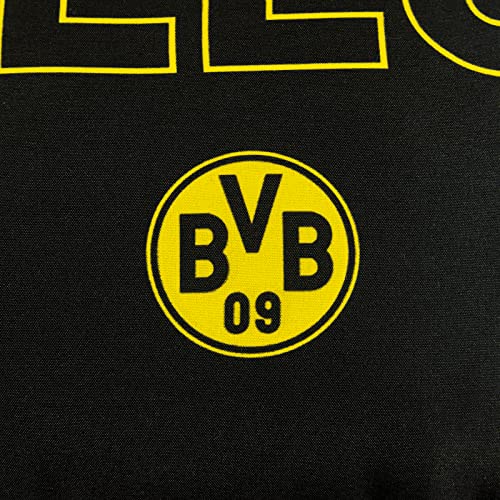 Borussia Dortmund Unisex Erwachsene BVB Kissen 40 x 40 cm, schwarz, One Size