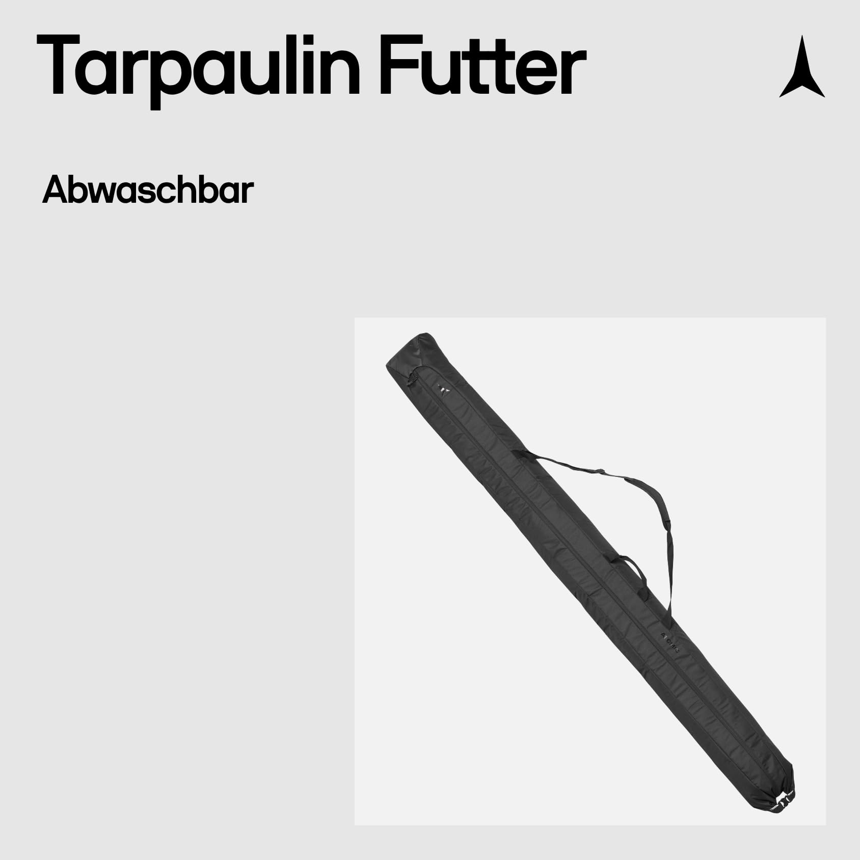 ATOMIC Nordic SKI Bag 3 Pairs I Längenverstellbare Skitasche für 3 Paar Langlaufski & Stöcke I Skiertasche aus Wasser- & schmutzabweisendem Material I Skitransportbeutel mit Rolltop & Schultergurt