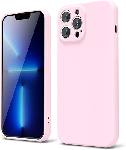 oakxco Funda para iPhone 13 Pro Max de silicona líquida, bonita funda delgada y delgada de goma suave de TPU para mujeres y niñas, diseño estético,